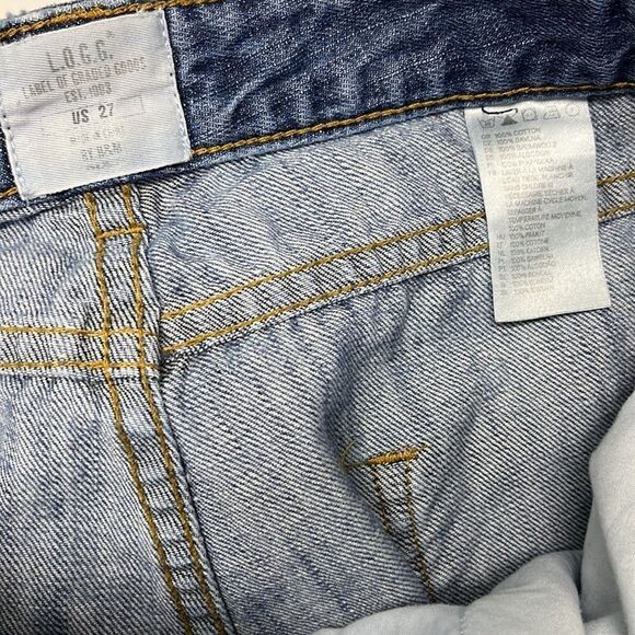 L.O.G.G Blue Denim Distressed Shorts- Size 27 - Picture 8 of 8